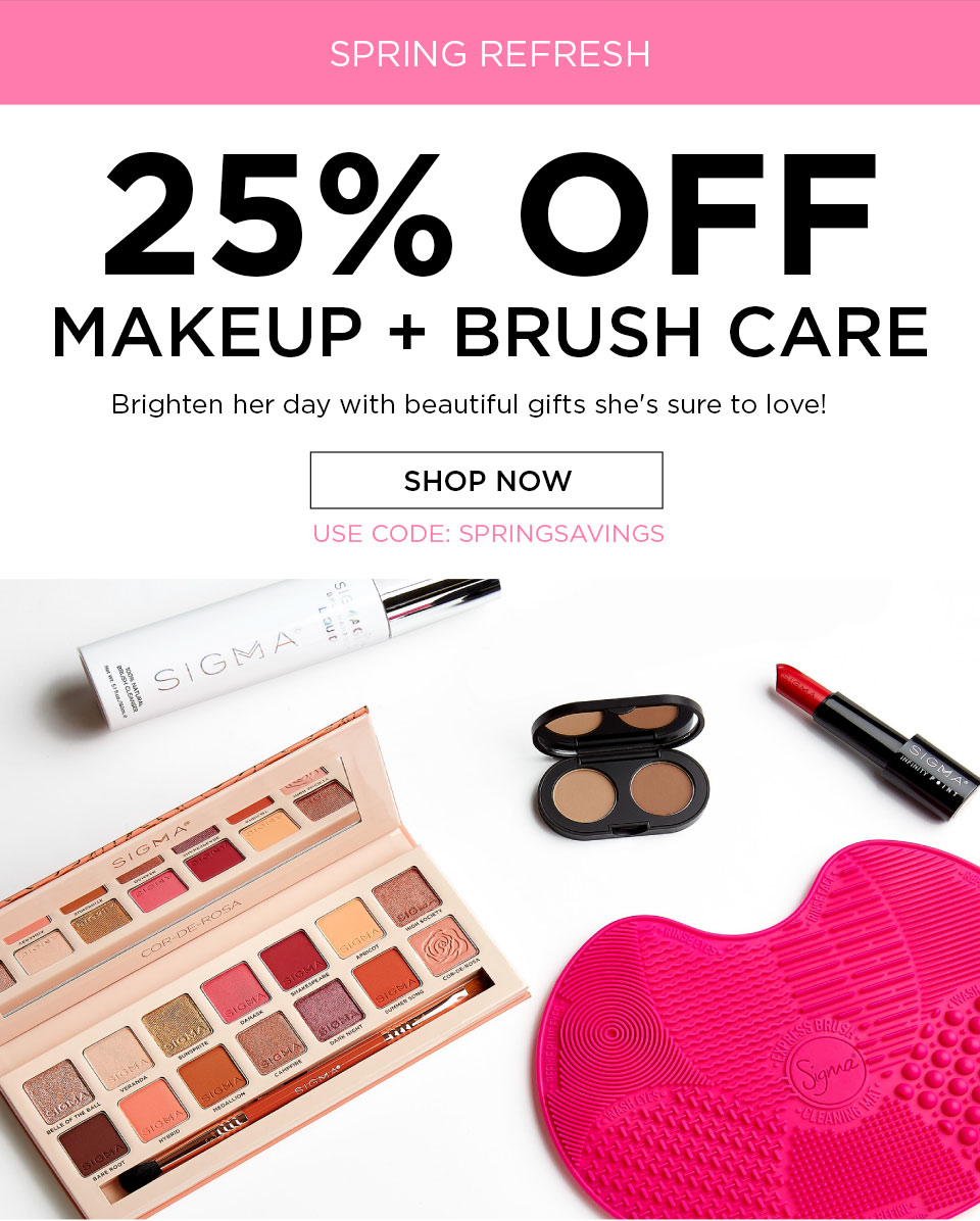 25% Off Makeup + Brush Care