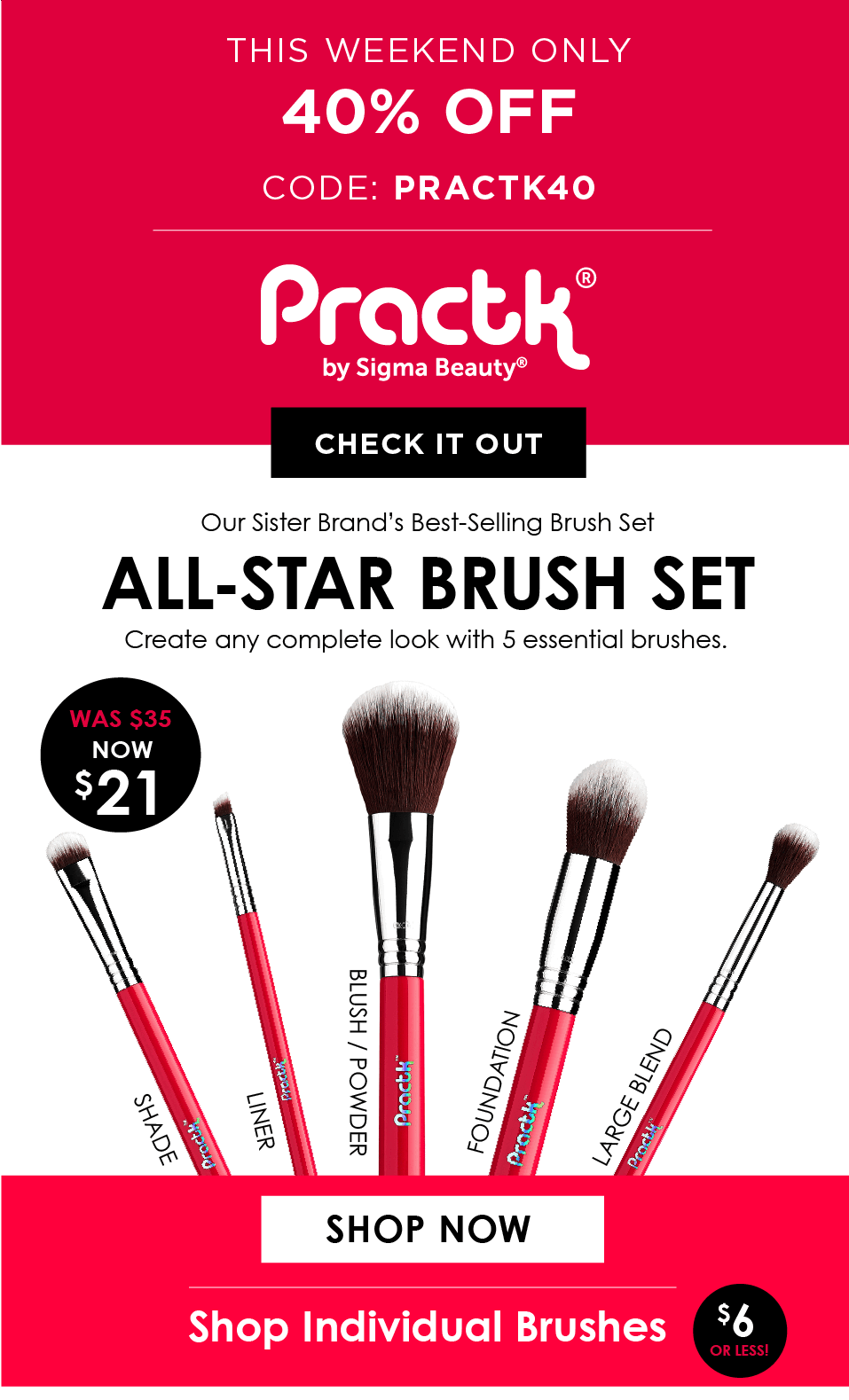 40% off Practk