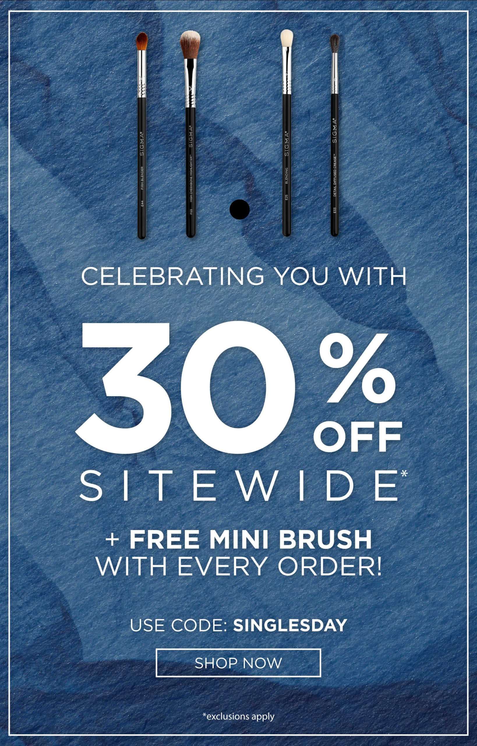 30% Off Sitewide + Free Mini Brush with Every Order!