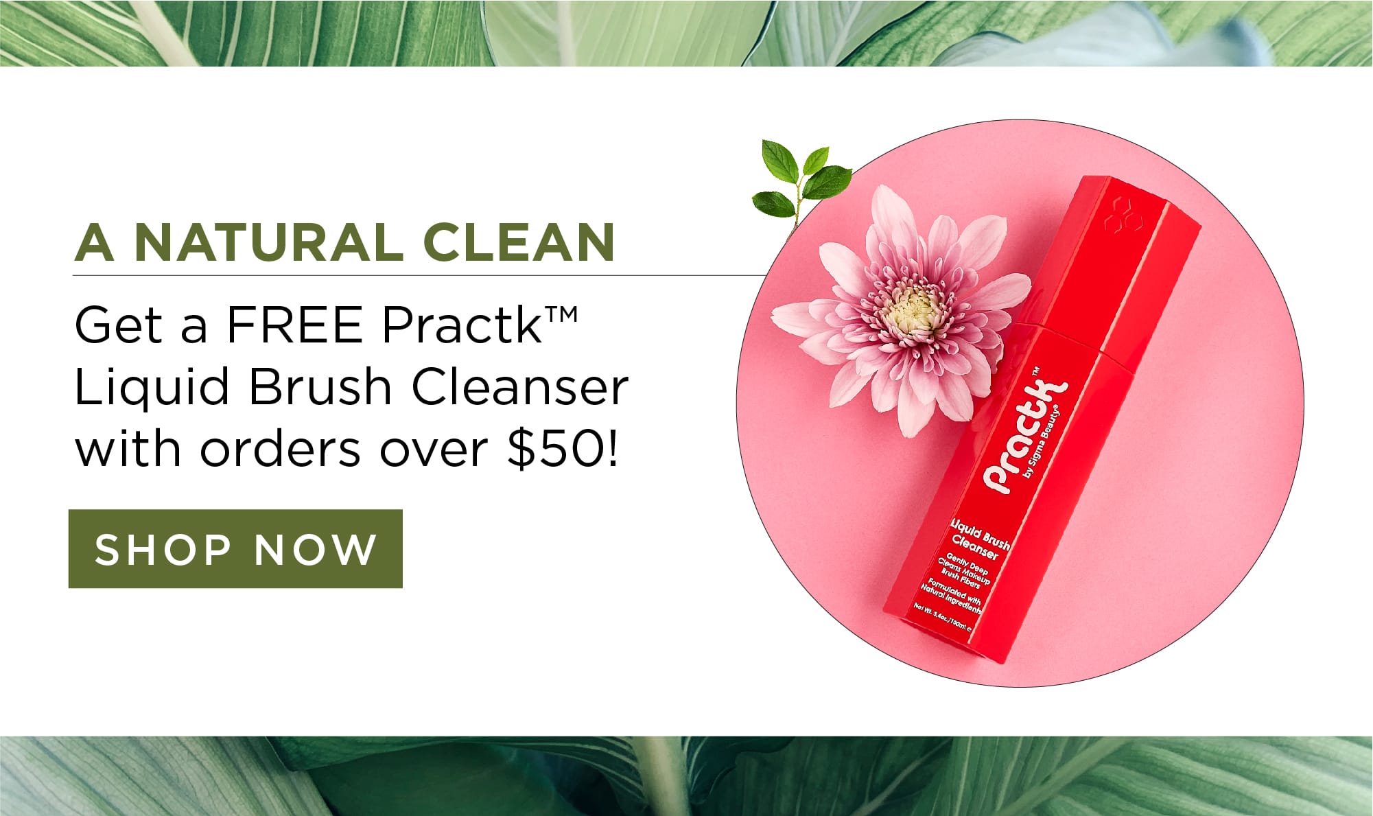 A Natural Clean-Get a FREE Practk™ Liquid Brush Cleanser with orders over $50!