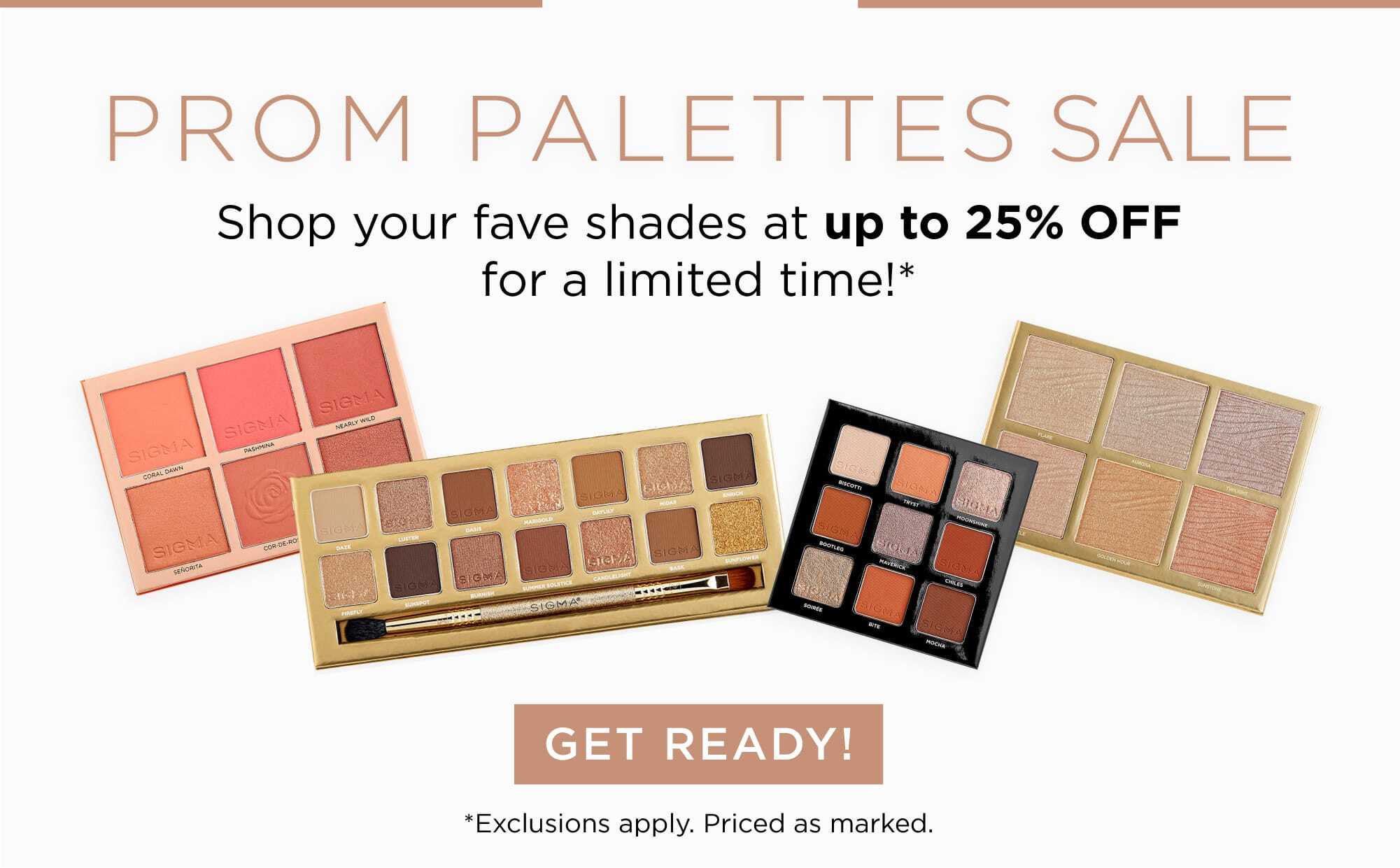 Prom Palette Sale Extended