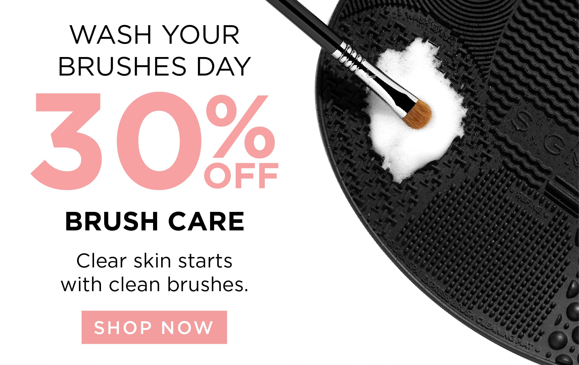 Wash Your Brushes Day-30% off Brush Care