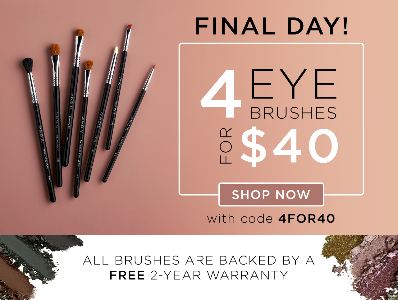 4 for $40 Eye Brushes